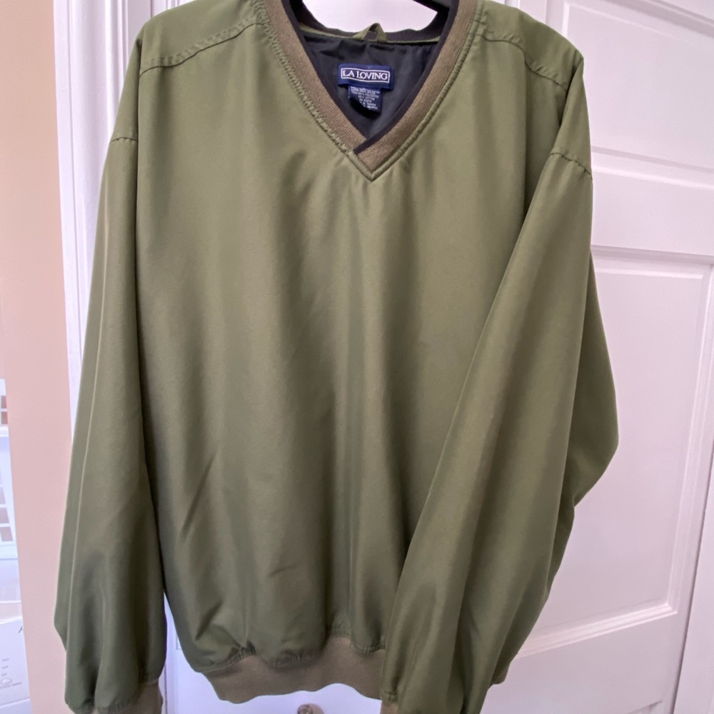 COPY - LA Loving - olive green pullover wind/gold short